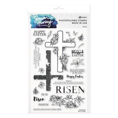 Ranger Simon Hurley Clear Stamps - He Is Risen!